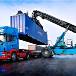 transporte se carga containers